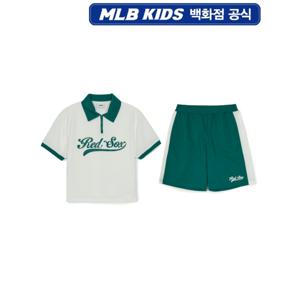 MLB키즈 바시티 메쉬 피케 티셔츠 세트 (7AS1V075343IVS)