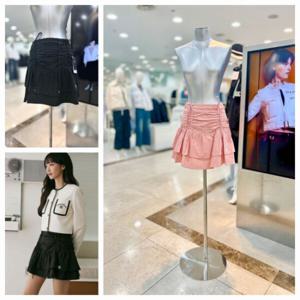 [에고이스트]스트링 포인트 러플 미니 스커트 ER2OSK51G