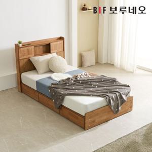 보루네오하우스 프라임 티엔 LED 원목 수납 침대 프레임 SS+20T