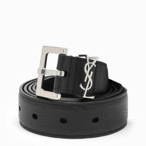 SAINT LAURENT 그레인 가죽 소재의 블랙 카상드르 벨트 634440DTI0E/XG_YSL-1000