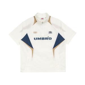 엄브로 HBL BLOKE 반팔 스탠넥 아노락 UQ223CWT52WHT