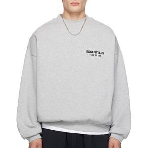 25 SS 피어오브갓 에센셜 로고 아플리케 포켓 스웨트셔츠 라이트헤더 그레이 192HO246268F