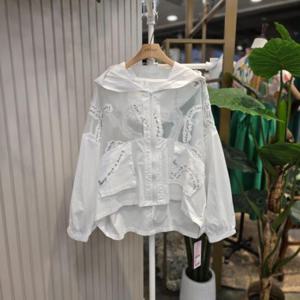 스테파니 HC05 레터링시스루후드점퍼JP A25JK5211H