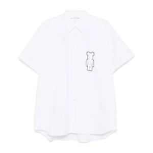 꼼데가르송 화이트 버튼업 반팔 셔츠 FOB038S25 WHITECHECK