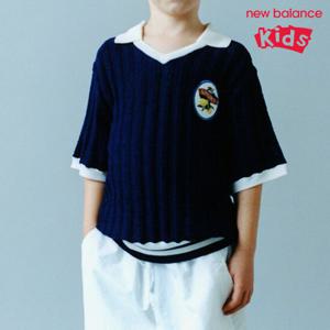 [뉴발란스]뉴발란스 키즈 마린 카라넥 반팔 스웨터 NK9EE2901U-5