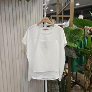 스테파니 HC05 이중쉬폰배색블라우스BL A25SH5218H