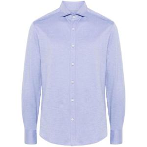 25 SS Brunello Cucinelli 스프레드 칼라 코튼 셔츠 MH8766686C9665 TP432501601