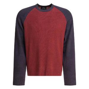 STUSSY COLORBLOCKED RAGLAN CREW 1172640629 BRICK