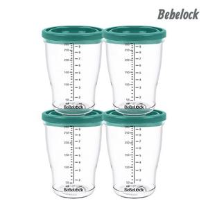 [베베락]엘파 이유식 밀폐용기 280ml 민트그린(4P)