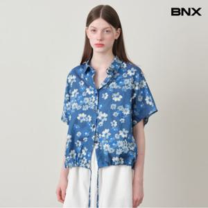 [BNX]플라워밑단 스트링 셔츠 (BX2BL036L0)