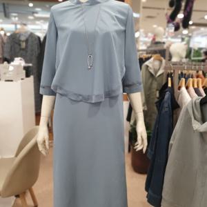 [크레송]MDCMOA55 S65 폴리 반 소매 원피스