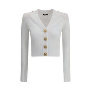 BALMAIN Ribbed and braided Cardigan FF1KL245KI50_0FA