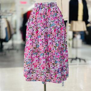 [클리지]밴딩 티어드 플라워 스커트 CP3WSK05-17F