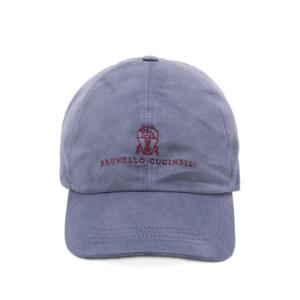 Brunello Cucinelli 로고 자수 캡 모자 M0PCL9850