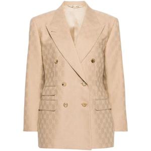 구찌 Neutral Wool GG Blazer 715184ZAKF8 TP720126692