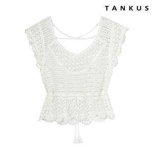 [탱커스]백 크로스 트임 허리 끈 니트 (TX2KP032L0)