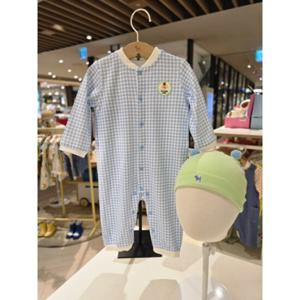 [블루독베이비] 25 FW(블루)체크도기세트우주복(45A7004120)출산 유아 신생아 조카 선물 임신 모자 (45A700