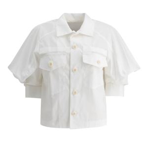 사카이 릴렉스 핏 클래식 칼라 코튼 셔츠 2507648151 WHITE