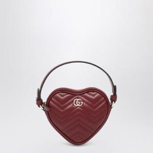 GUCCI Heart shaped GG Marmont mini bag Rosso Ancora 837753AAET8/R_GUC-6207