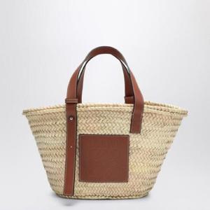 LOEWE Medium sized basket bag in palm leaf and leather 327.02.S92NF/R_LOEW-2435
