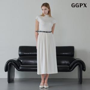 GGPX 벨티드 롱 니트 원피스 (GPBOW009D)