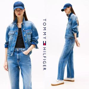 타미힐피거 DW20644-1A5 여자 하이라이즈 슬림핏 스트레이트 데님 청바지