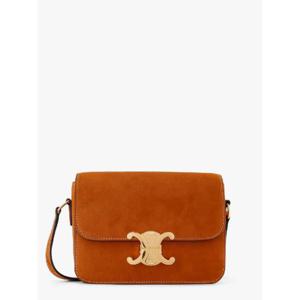 CELINE Teen Triomphe suede shoulder bag 188423GR5