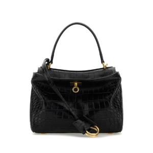 BALENCIAGA Black leather mini Rodeo handbag 7954562AA5L 1000