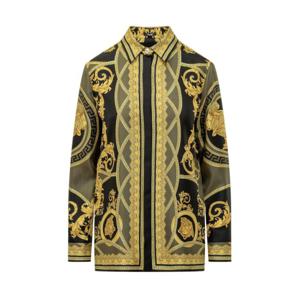 베르사체 셔츠 10013601A11528 5BC60 BLACK DARK OLIVE GOLD