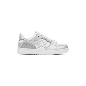 BAPE 스니커즈 실버 SK8 스타  4 스니커즈 241546F128019