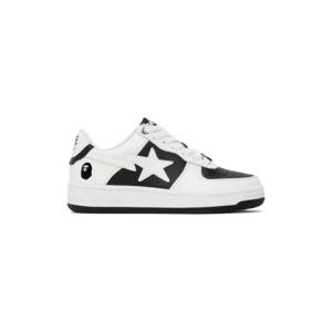 BAPE 스니커즈 화이트   블랙 스타  6 스니커즈 241546M237004