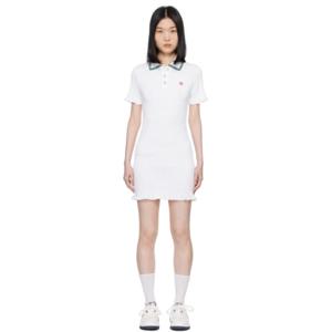 카사블랑카 원피스 화이트 셔링 미니 드레스 242195F052003
