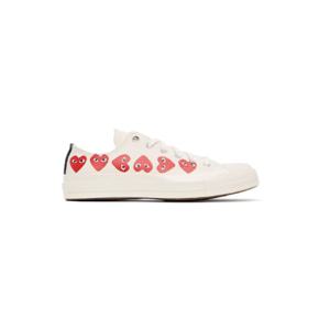 꼼데가르송 스니커즈 오프 화이트 Converse 멀티 하트 척 70 로우 스니커즈 211246M237089