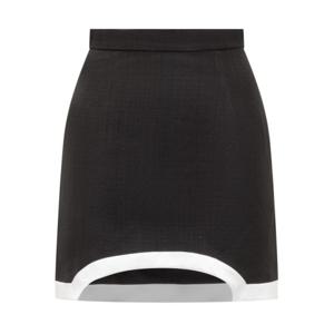 카사블랑카 스커트 WF22SK034 03 BLACK OFF WHITE