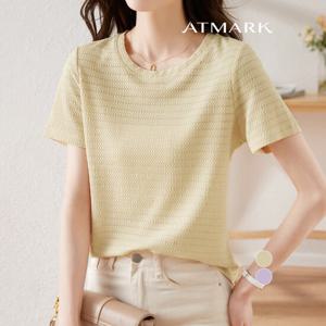 ATMARK 엠보라이트라운드티셔츠_AA53TS059G
