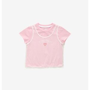 뉴발란스 키즈 레이어드 반팔 티셔츠 B1 NK9EF2802G 25 30