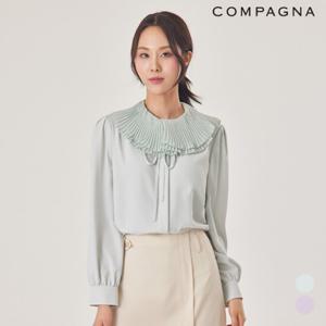 [꼼빠니아] 주름카라포인트블라우스_CACS1-WWB010