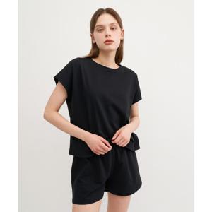 [[세컨스킨]] 면스판 허니데이 크롭탑_SU9300