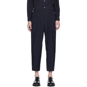 25 SS 꼼데가르송 남성 Navy Textured Dobby Trousers 201058M192054