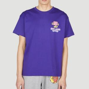 25 SS 스카이 하이 팜 워크웨어 그래픽 프린팅 오가닉 코튼 티셔츠 퍼플 SHF03T001 PURPLE