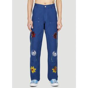 25 SS 스카이 하이 팜 워크웨어 스팽글 카고 팬츠 SHF03P001 BLUE