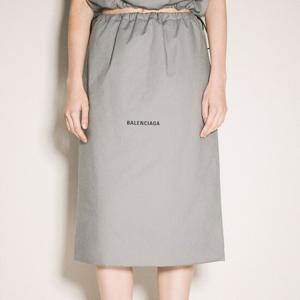 25 SS 발렌시아가 Shoe Bag 슈백 하이웨이스트 코튼퓨어 미디 스커트 809438 TRM13 9243