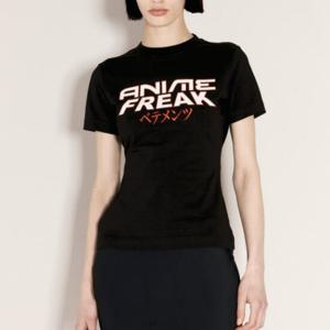 25 SS 베트멍 Anime Freak 아니메 프린팅 핏티드 티셔츠 블랙 WE64TR300B BLACK