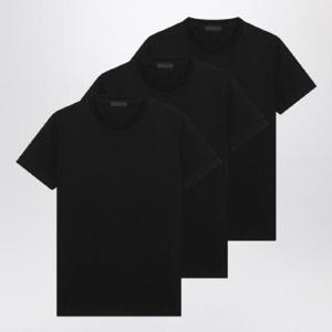 PRADA Set of three black cotton T shirts UJM49211CD/R_PRADA-F0002