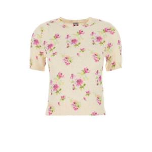 LOEWE Embroidered cotton blend sweater S359Y55K40 WHITEPINK