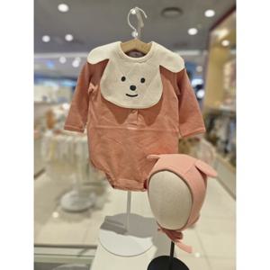 블루독베이비[hu] 25.FW신상 PK)멍멍3SET바디수트 45A70-676-02 우주복 바디슈트 보넷세트 외출슈트 선물