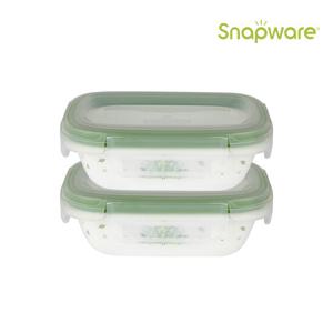 코렐 스냅웨어 허브 직사각 200ml 2종 세트