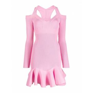 [ALEXANDER MCQUEEN] 여성 숏 러플 미니 드레스 734531Q1A5B5003 핑크 /8