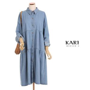 [카라]KARRA (77까지)3단캉캉데님원피스_KB0FOP331C