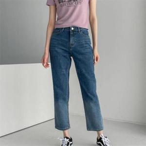 [다잇템]여자 편한 H라인 8부 스트레이트진 청바지 (8173533)